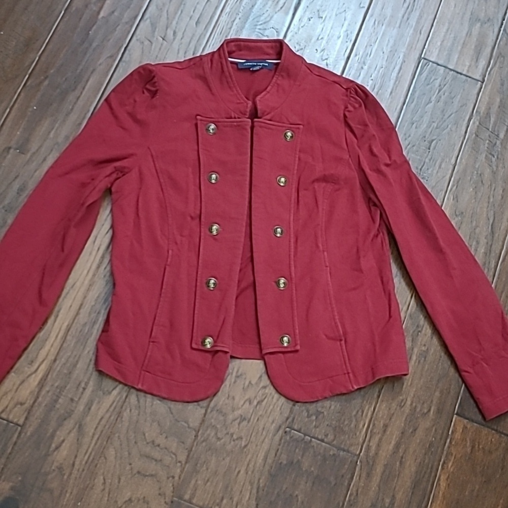 Tommy Hilfiger Deep Red Double-Breasted Blazer with Pockets size Large